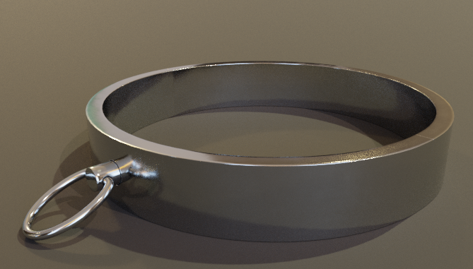 Collar cleaned up and rendered in Blender via Cycles