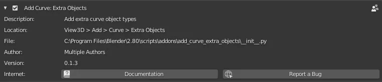 The Add Curve: Extra Objects add-on