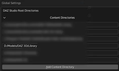 Adding your Daz content library to Blender