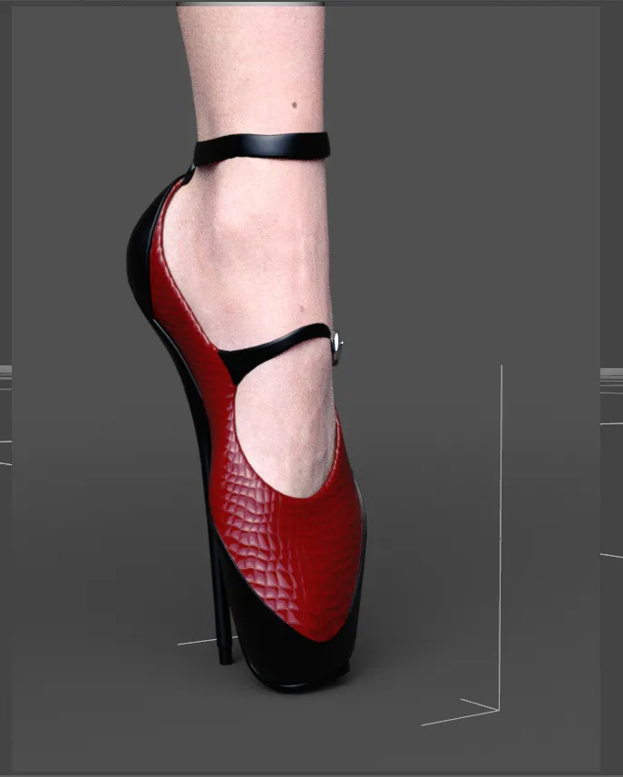 Ballet Shoe with Custom Morph Applied