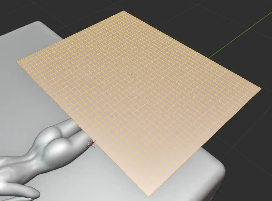 A plane subdivided to around 1000 polygons