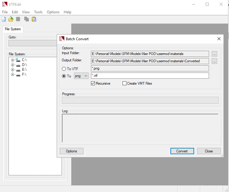 The VTFEdit Batch Converter