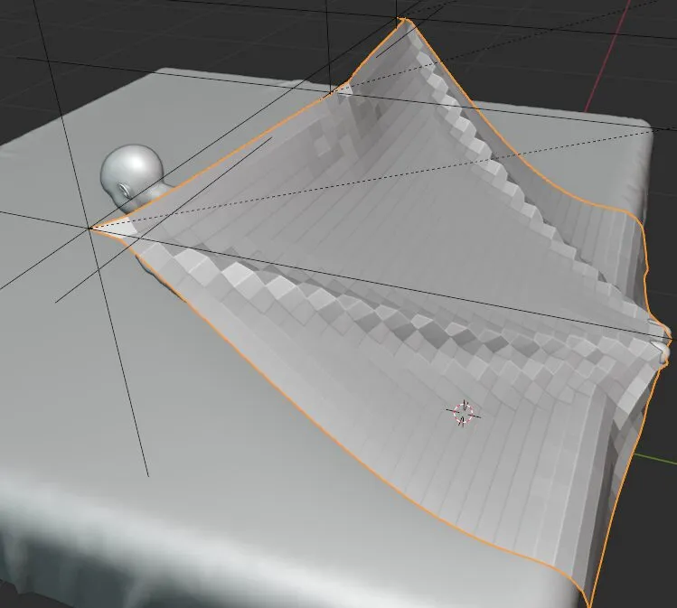 The Cloth is flat shaded to emphasis the poly count