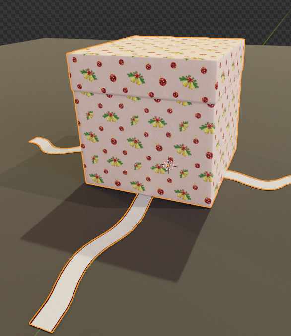 Example of morph active in Blender on Christmas Present